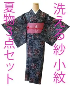 値下げ交渉OK！」夏物 洗える ポリエステル 絽 色無地 セット 