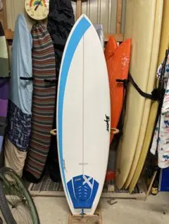 バーンサーフボード【6'0"】フィッシュ　モールドボード　初心者、小波用セカンド