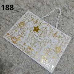 188●DIOR　ホリデー　ショッパー、紙袋　ゴールド星チャーム