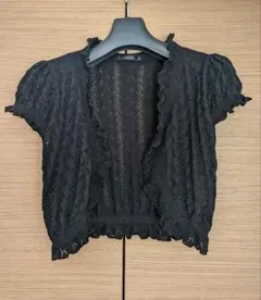 フォーマルにぴったり!!レディース　半袖 ボレロ カーディガン　Mサイズ（美品）