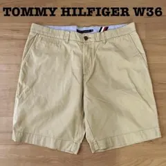 トミーヒルフィガー チノショーツ ハーフパンツ ベージュ W36 古着　アメカジのサムネイル