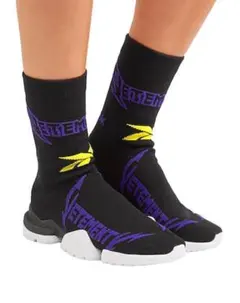 Vetements ソックススタイルスニーカー 黒/紫/黄 ヴェトモンss aw 