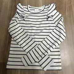 ZARA ストライプ フリル 長袖カットソー 164cm