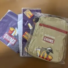 McDonald's CHUMS コラボ ショルダーバッグ　メガネ拭き　ポーチ