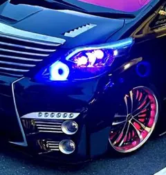 アルファード20後期　ヘッドライト　イカリング 美品□20系アルファード前期/後期□イカリングHIDヘッドライトEG