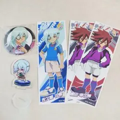 イナズマイレブン 佐久間次郎 アクリルスタンド 缶バッジ 限定品 レア イナズマイレブン スイーツ 佐久間次郎 缶バッジ ぷちアクリルスタンド