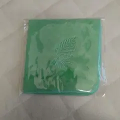 緑色刺繍タオルハンカチ 日本製
