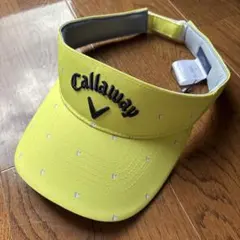 Callaway ゴルフバイザー ハート柄 イエロー
