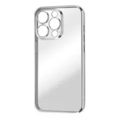 iPhone14Pro ケース TPU ソフト カメラ保護 シルバー クリア