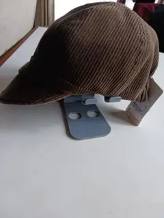 ブラウン コーデュロイ キャップ