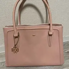 4℃ ピンク トートバッグ 花型チャーム付き
