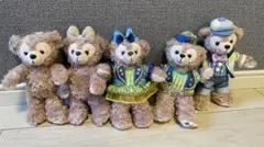 ダッフィー シェリーメイ　ぬいぐるみバッジ 5点まとめ