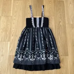 アクシーズファム 薔薇香水柄2wayワンピーススカート M axes femme