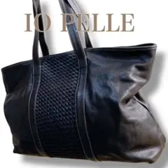 イオペレ 良品 イタリア製 2way A4収納可 肩掛け可 トートバッグブラック