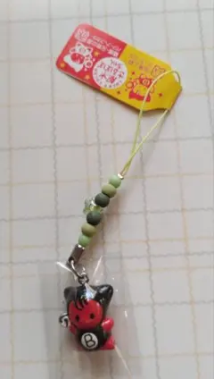 さるぽぽ　風水さるぼぼちゃん ストラップ 赤