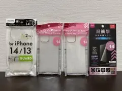iPhone 14用クリアソフトケース・ガラスフィルム