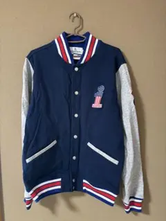 inhabitant インハビタント】スタジャン風 ジャケット ネイビー×グレー