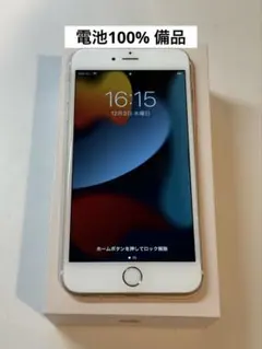【美品】iPhone6sPlus 128GB ゴールド SIMフリー 新品電池