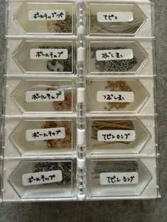 中古　ビーズアクセサリー用パーツセット　ケース付　c