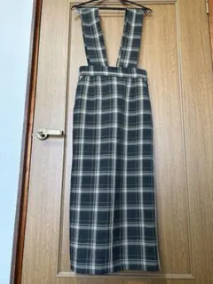 ハニーズ　チェック柄サロペット　ワンピース