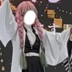 鬼滅の刃 甘露寺蜜璃 和風浴衣仕様コス ウィッグ付きフルセット yzk
