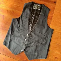 フォーマル　ベスト　ジレ　メンズ　L ブラック