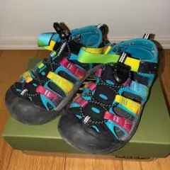 匿名配送 KEEN Newport H2 Rainbow Tie Dye キッズ
