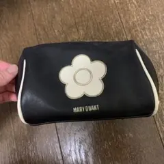 MARY QUANT 花モチーフ ポーチ 黒