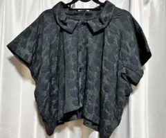 Y's ワイズ YOHJIYAMAMOTO ヨウジヤマモト 花柄刺繡半袖シャツのサムネイル