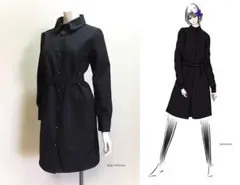 【1点もの・デザイン画付き】インポート製（ウール混）高級スーツ生地ワンピース