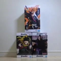 フィギュア3点 BLEACH黒崎一護僕のヒーローアカデミア緑谷出久キングダム王騎のサムネイル