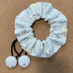 シュシュとくるみボタンのヘアゴム 249