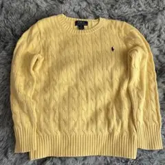 【美品　POLOセーター キッズMサイズ イエロー