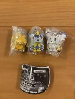 r*6様 デジモン ドットフィギュアチャーム ガチャ 3種