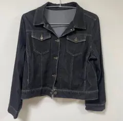 ダークグレー デニムジャケット、3Lサイズ