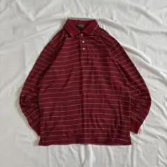 vintage ボーダーポロシャツ ラガーシャツ アメカジ ストリート 古着