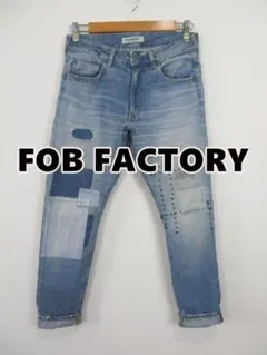 FOBファクトリー パッチワークリペア ハンドステッチ デニムパンツ 1 児島のサムネイル