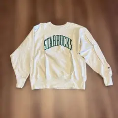 STARBUCKS BEAMS CHAMPION スウェット　オートミール　M Starbucks - スタバ☆新品☆BEAMS チャンピオン☆スウェット