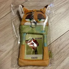 ズートピア　ニック・ワイルド　パスケース　ボアフォトキーホルダー