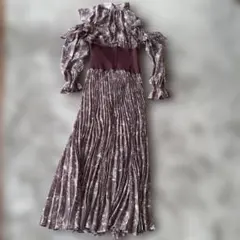 スナイデル ウエストリブ フレアー ワンピース