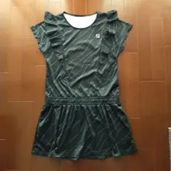 テニスウェア ワンピースブラックＬサイズ