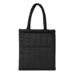 ジェラートピケ キルティングトートバッグ ブラック 黒 ONLINE限定