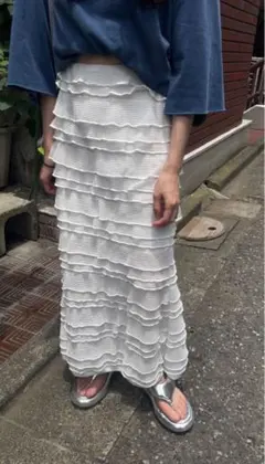 Kastane カットフリルIラインスカート