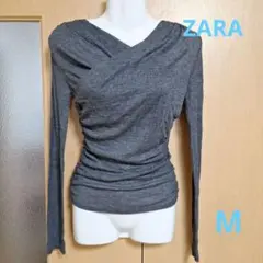 ZARA　カシュクールニットトップス