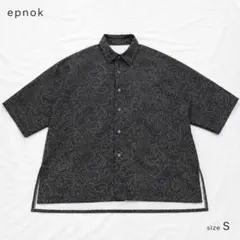 epnok ペイズリー柄 半袖シャツ ブラック サイズSのサムネイル