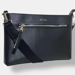 未使用品級 ポールスミス ストローグレイン ショルダーバッグ マルチストライプ