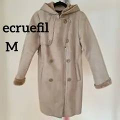 ほぼ新品☆ecruefil エクリュフィル ベージュ 裏ボアムートンコート