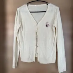 axes femme クリーム色 カーディガン