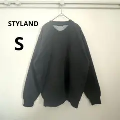 ★ STYLAND ステイランド 長袖 無地 トレーナー トップス グレー S