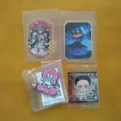 鬼滅の刃 ダイカットクリアステッカー 箔押し猗窩座 　シークレット　前髪クリップ